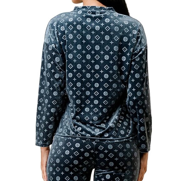 2-Piece LV Motif Lounge Set in Burgundy Red L/XL Only! - Picture 4 of 4